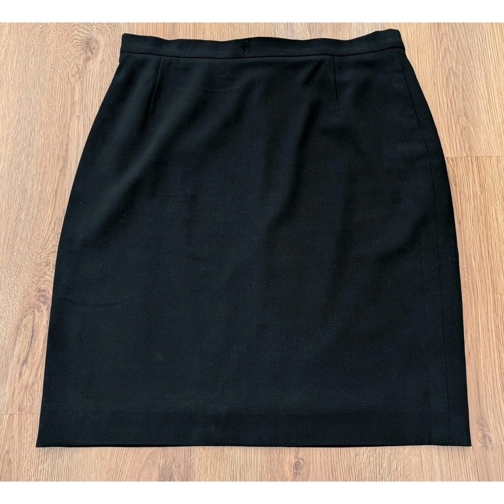 Vintage Escada Black High Waisted Wool Skirt Size 40/US 10 Classic‎ Professional